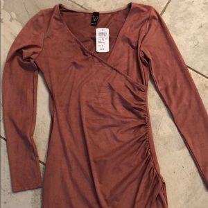 Brand New with Tags. Mauve Suede Dress.